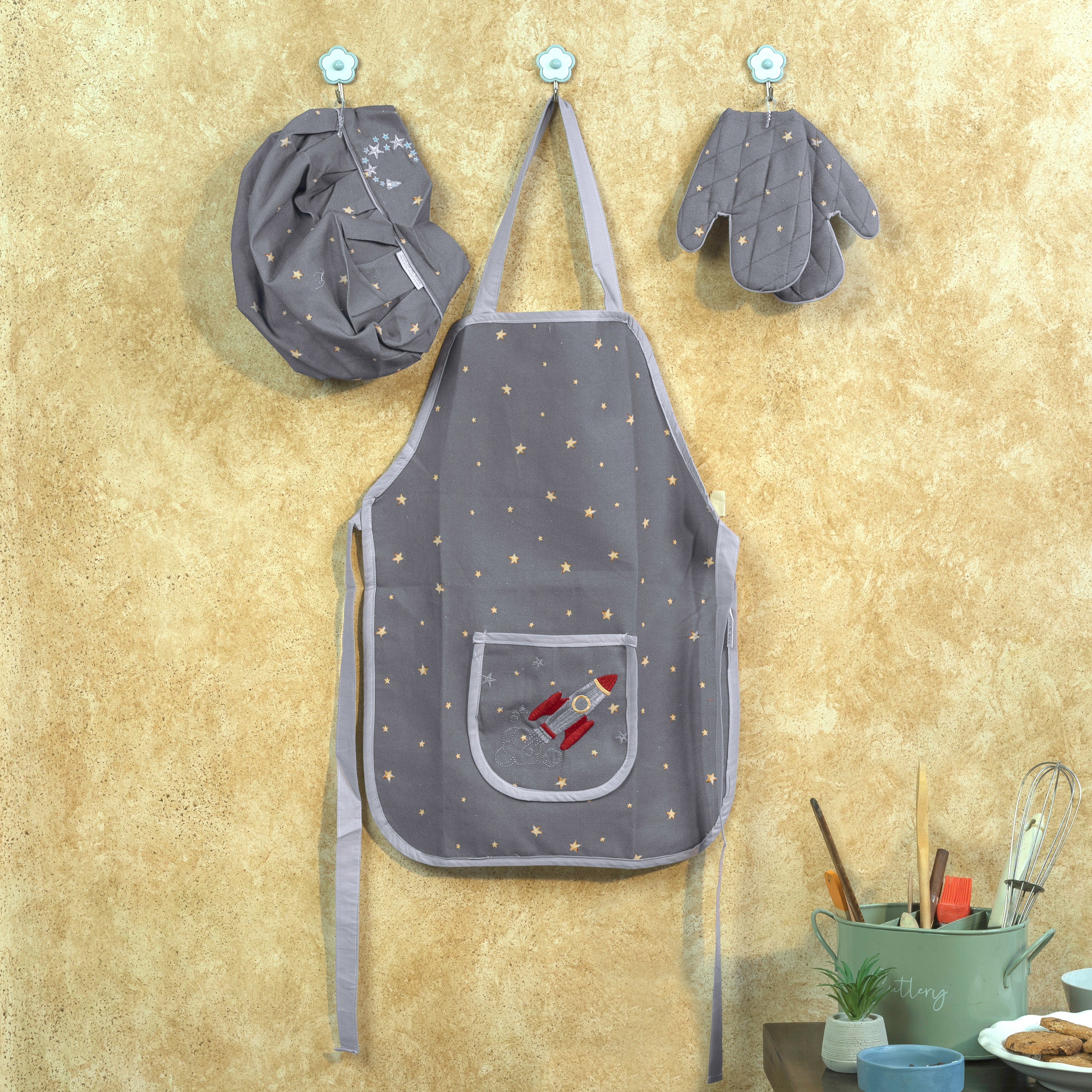 To The Moon And Back Apron - Little Chef Trio Set