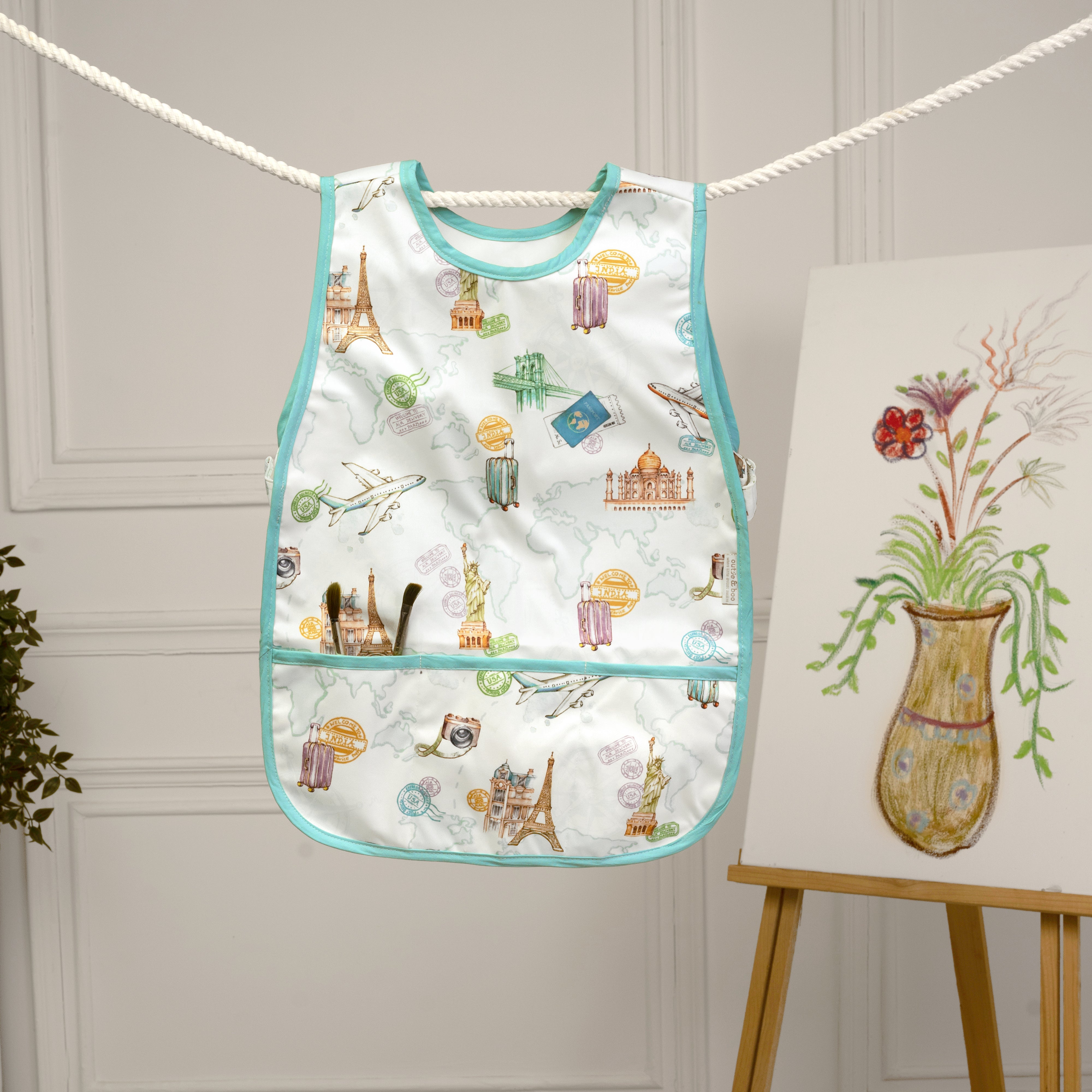 Passport To Wonderland Little Artist Apron (Sleeveless)