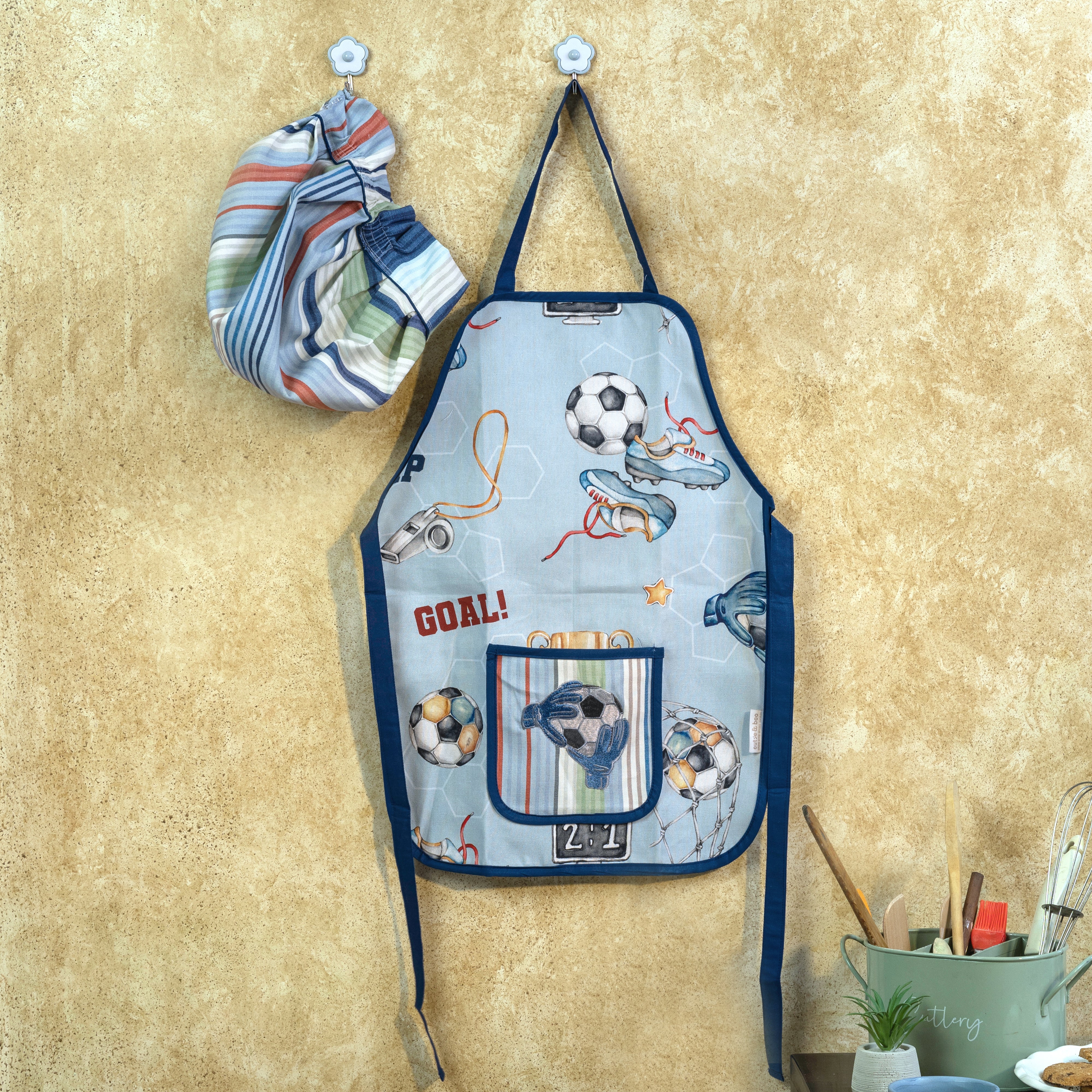The Game Plan Apron Set - Little Chef Duo Set