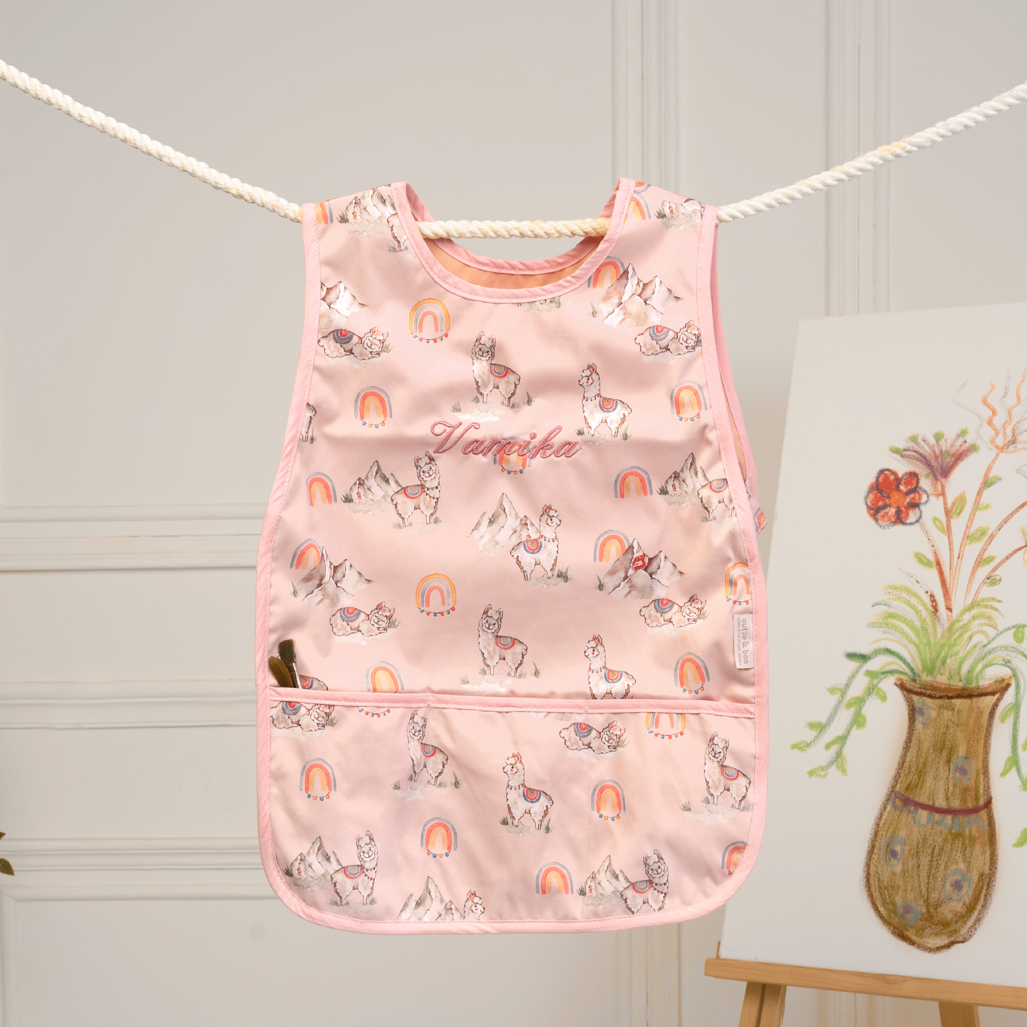Ooh La Llama Little Artist Apron (Sleeveless)