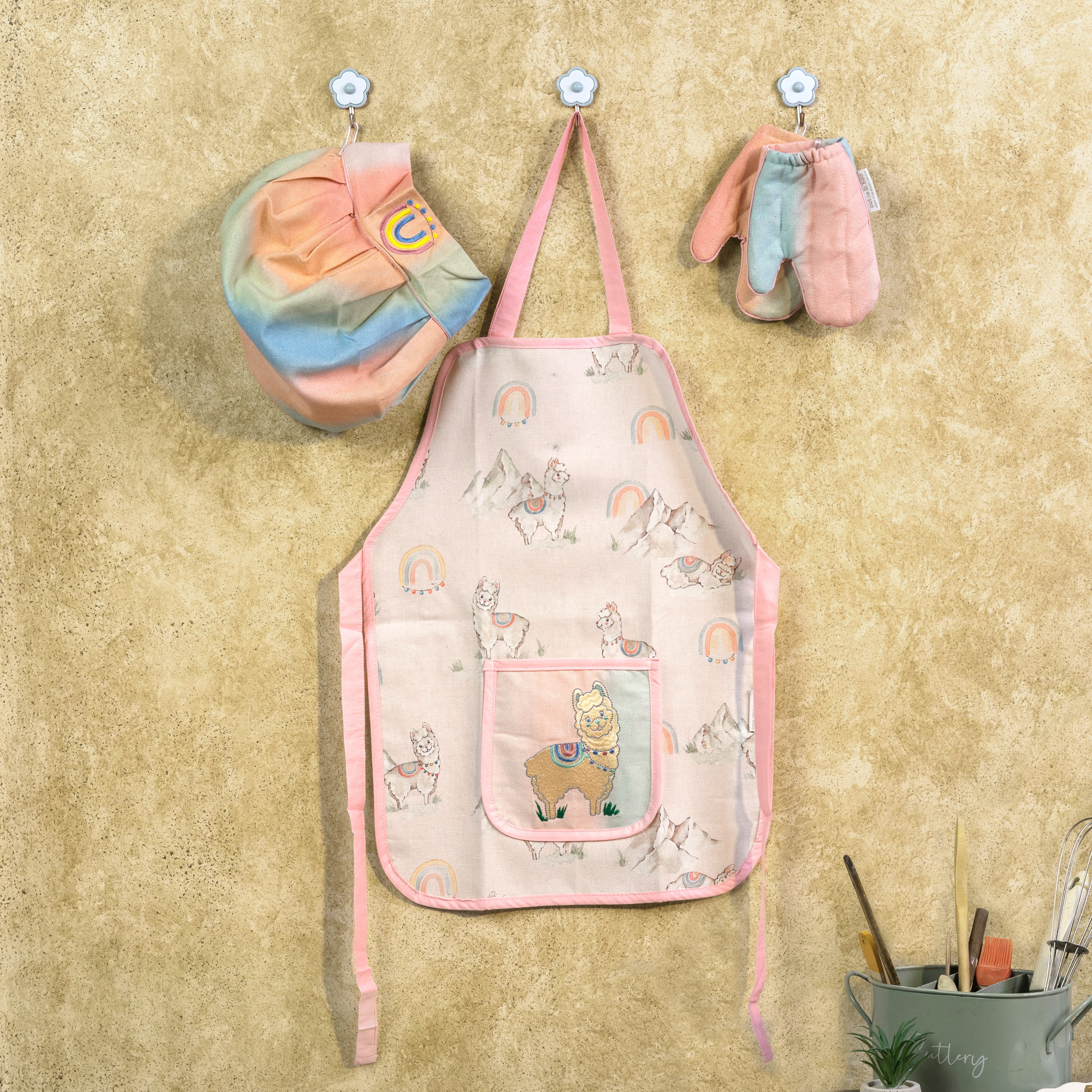 Ooh La Llama Apron - Little Chef Trio Set