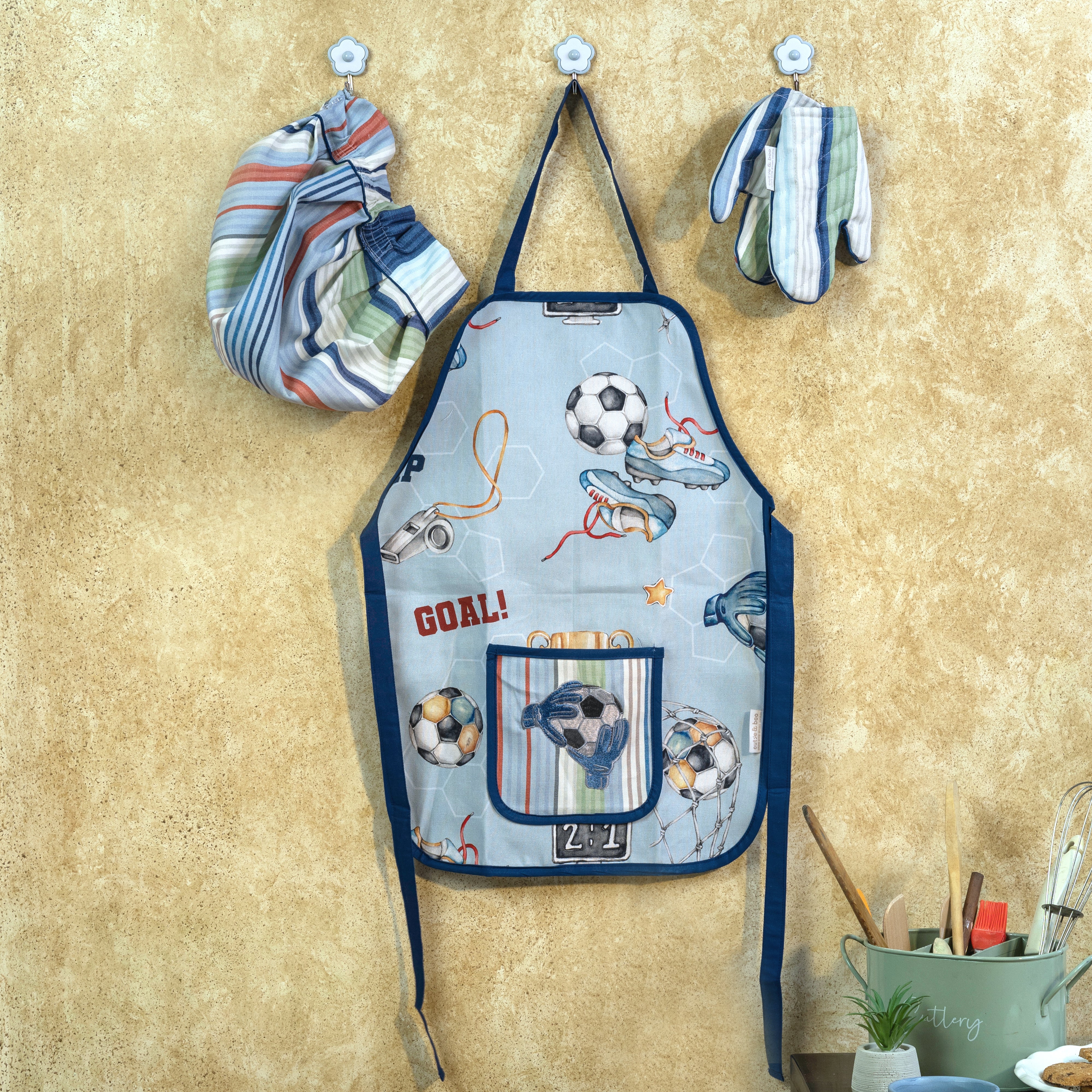 The Game Plan Apron - Little Chef Trio Set