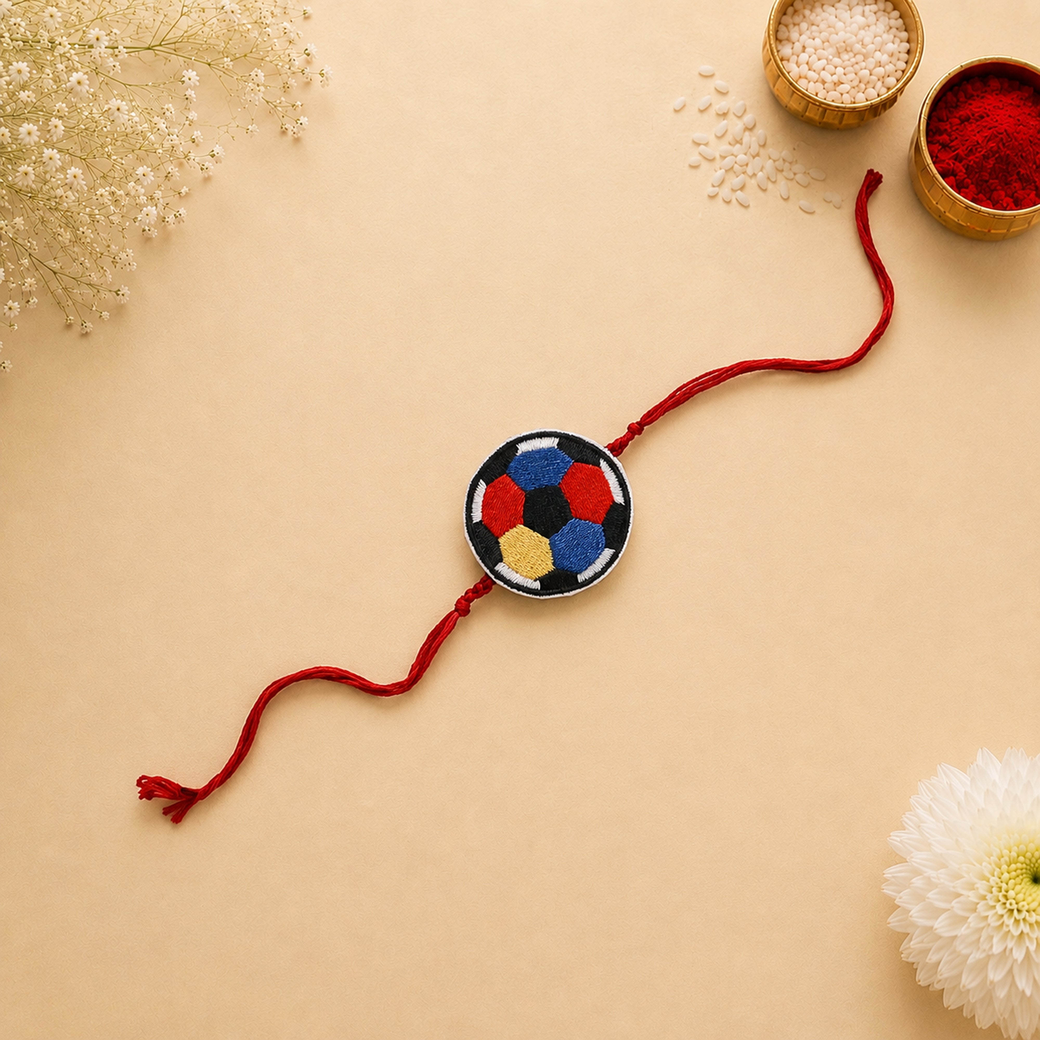 Football Embroidered Rakhi