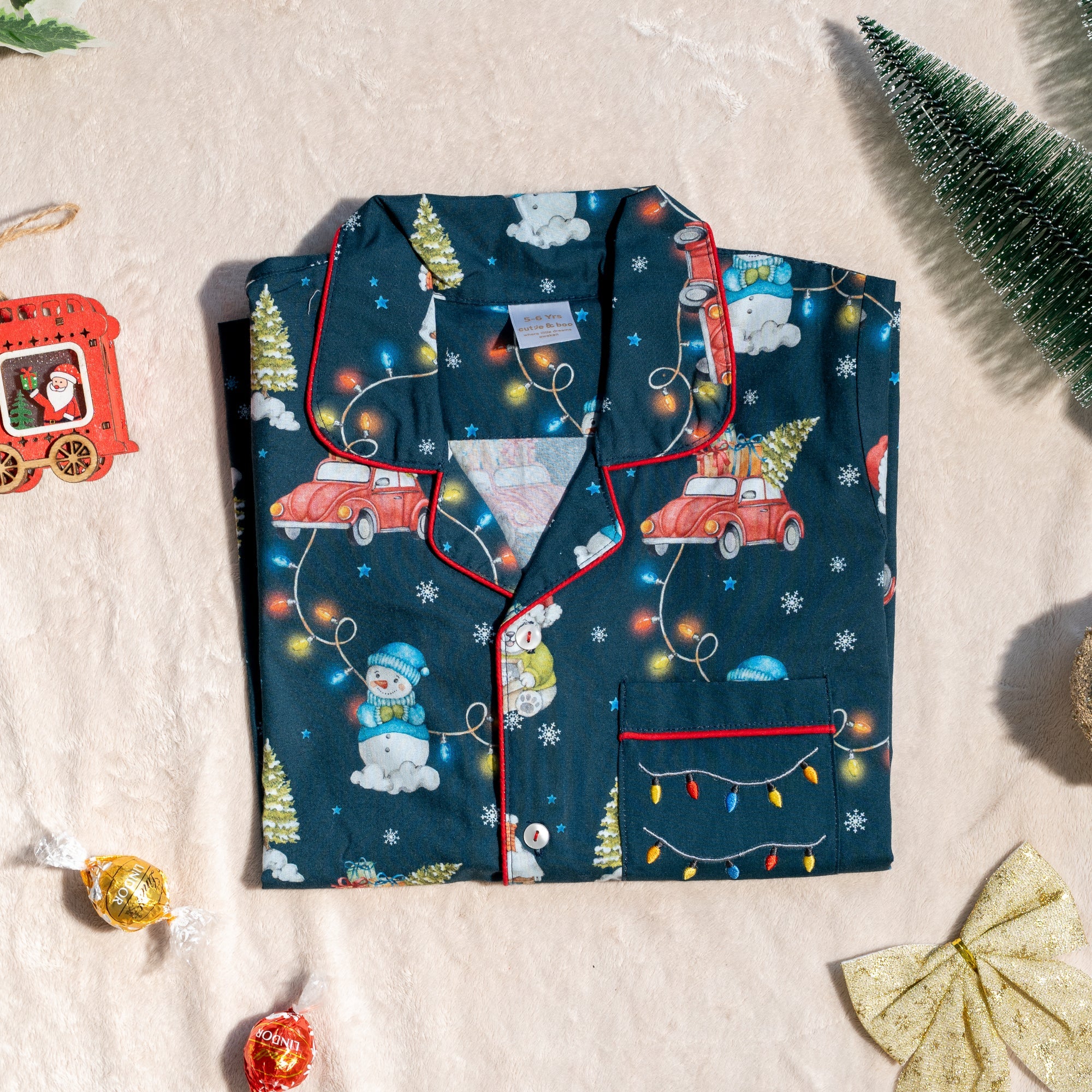 The Night Before Christmas Night Suit  for Adults