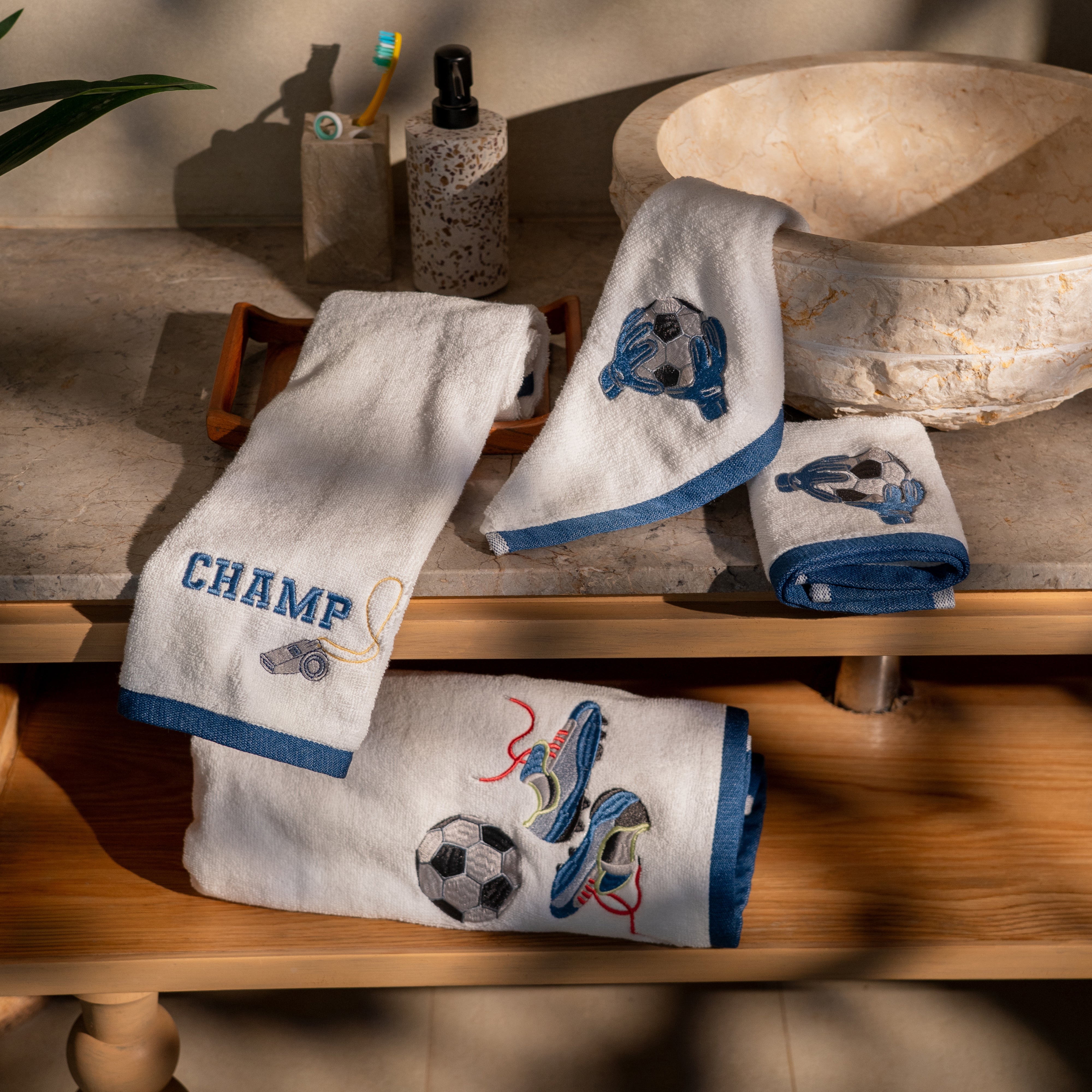 The Game Plan Hand & Face Towels (Set of 3)